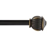 Kenney Deco Oil Rubbed Window Curtain Rod, 48 to 86-Inch, Bronze