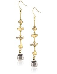 Kenneth Cole New York "Springtime Rose" Faceted Bead Linear Drop Earrings