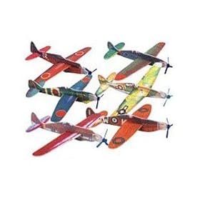  FOAM WWII ASSORTED GLIDERS (BOX of 12 different planes 48 in total)