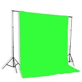 Background Stand Backdrop Support System Kit With 6ft x 9ft Chromakey Green Muslin Backdrop By Fancier Studio 9115+6x9G