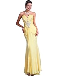 Strapless Beaded Lace Ruched Mermaid Floor Length Sweetheart Chiffon Natural   Waistline Prom Dress 