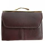 BROWN GRAIN LEATHER LADIES MEDIUM SIZE WALLET
