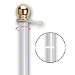 2 Piece Aluminum Spinning Flag Pole Size/Color: 72" / White