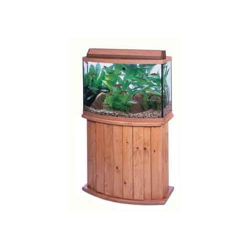 Pet Supplies All Glass Aquarium Co. 36 Gallon Pine Bow Front Fish