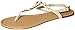 Chatties Women's Flower Bead Accent T-Strap Gladiator Thong Sandals