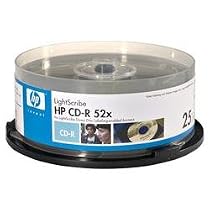 HP 52x LightScribe 700MB 80-Minute CD-R Media - 25 Pack