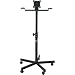 Audio2k Ast-420x Flat Panel Tv/monitor Stand with Metal Mic Holders & Wheel Base