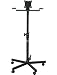Audio2k Ast-420x Flat Panel Tv/monitor Stand with Metal Mic Holders & Wheel Base