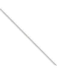 14k White Gold 18in 1.3mm Curb Pendant Necklace Chain. Metal Wt- 2.38g