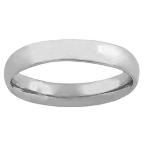 14 Karat White Gold 4mm Comfort Fit Wedding Band