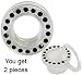 UV size 0g/8MM Transparent Flesh Tunnel with Jet Black Crystals - you get ONE PAIR - we use Sawovski crystals - bling bling!! - different sizes available - choose from the drop down menu