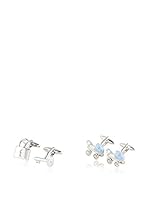 SILVIO SILVANI Guarda Gemelos Marrón + Dos Pares De Gemelos De Fantasía De Llave Y Candado Y Carrito De Bebé Azul Claro Negro / Coral