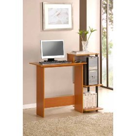 Home Laptop Notebook Computer Desk Table - Easy Assembly - Light Cherry Finish