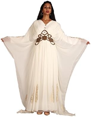ZEDDS Women's Kaftan Dress 54 Off-White