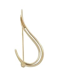 17.00X35.00 Mm 14K Yellow Gold Brooch