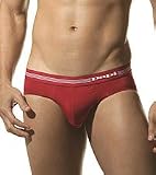 Papi Underwear, Modern Stretch Low Rise Brief for Men - Red