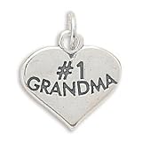 #1 Grandma Charm Sterling Silver
