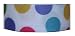 Grosgrain Ribbon Large Bright Dots 7/8 Inch 20 Yards - White