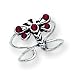 Sterling Silver Antiqued Crystal Butterfly Toe Ring