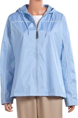 Ladies Zip-Front Hooded Windbreaker