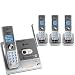AT&T DECT 6.0 Digital Four Handset Cordless Telephone with Answering System and Caller ID (SL82418)