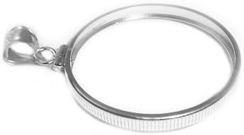 Sterling Silver Half Dollar Coin Edge Coin Bezel Frame Mount 30.60mm x 2.10mm
