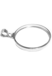 Sterling Silver US Dime Coin Edge Coin Bezel Frame Mount 18mm x 1.20mm