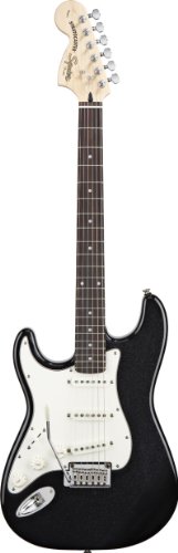 31qCce9KfHL Squier by Fender Standard Stratocaster, Left Handed, Rosewood Fretboard with Extended Warranty   Black Metallic