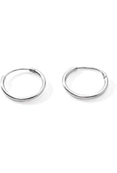 Regetta Jewelry Sterling Silver Small Endless Hoop Earrings, 10mm