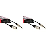 (2) Hosa HSX-020 20 Foot Rean 1/4" TRS To XLR Male Speaker Cables