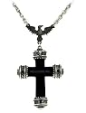 Nevermore Raven Cross Alchemy Gothic Necklace