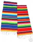 Red Saltillo Serape Mexican Table Runner