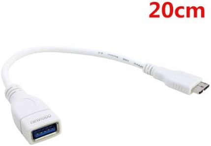 NewLobo(TM) Micro USB 3.0 9pin OTG Host Flash Disk Cable For Samsung Galaxy Note 3 N9000 N9002 N9005 Note III Galaxy S5 Nokia Lumia 2520 Tablet Samsung Galaxy Note Pro 12.2 /Tab Pro 12.2 and more-20cm(White)