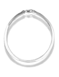 Sterling Silver 18 Inch 10mm Domed Omega Necklace