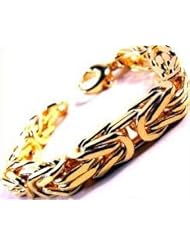 Tendenze Italy Byzantine-Chain Bracelet, Gold Double, 7mm, Directly From The Italian Factory