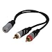 Stereo Socket to 2 Plugs Lead/Cable