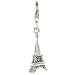 Quiges Charms Anh�nger Versilbert Eiffelturm f�r Bettelarmband