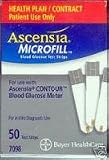 Ascensia Contour Microfill Glucose Test Strips 50ct NEW