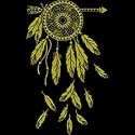 Native Amer Feathers~gold Foil Adult T-Shirt