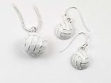 Volleyball Necklace and Earring Set
