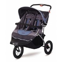 InStep Suburban Safari Double Jogging Stroller (Blue/Grey)