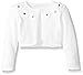 American Princess Girls' Flower Neckline Cardigan Sweater