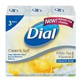 Dial Clean & Soft Glycerin Soap Bar with White Tea & Vitamin-E # 755 - 3 Bars x 4 Oz Ea