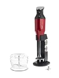 Bamix Deluxe Hand Held Food Processor, Red Metallic, 160 watts