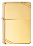 Zippo Vintage Polish Brass ツヤ有り ブラス 線有り フラットタイプ ジッポー 270