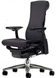 Embody Chair by Herman Miller - Home Office Desk Task Chair with Adjustable Arms - Aluminum Base, Graphite Frame Rhythm Charcoal Fabric