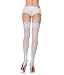 Stay Up Backseam Thigh Highs With Corset Lace Top And Cuban Heel O/S White/L.Blue (White/Light Blue;One Size)