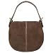 Maschera Leather and Suede Handbag Dark Brown