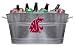 Use this multifunctional galvanized tub with sturdy handles for chilling beverages (18-24 cans or bottles), as a flower planter and much more. Display your favorite team with pride. Dim: 19-5/8?L x 12-1/2?W at top 16-1/8?L x 8-5/8?W at bottom x 8-5/8? T.