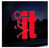 F**K IT FUNNY JDM 5.5" RED Vinyl Decal Window Sticker for Laptop, Ipad, Window, Wall, Car, Truck, Motorcycle